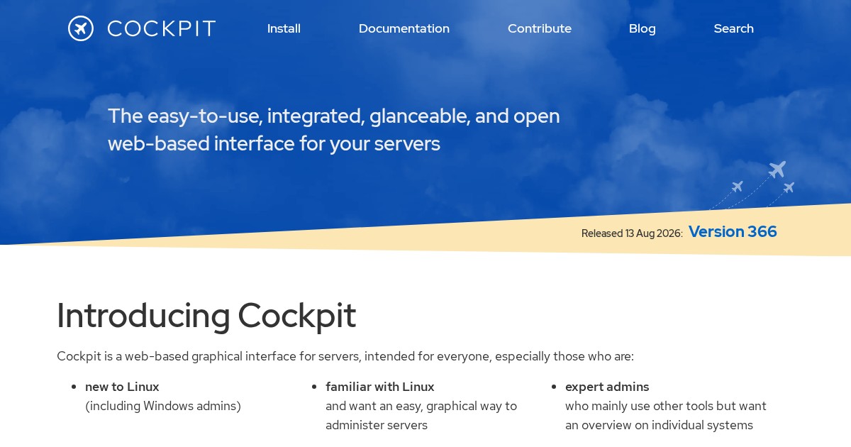 Cockpit: Web Console for Linux Servers