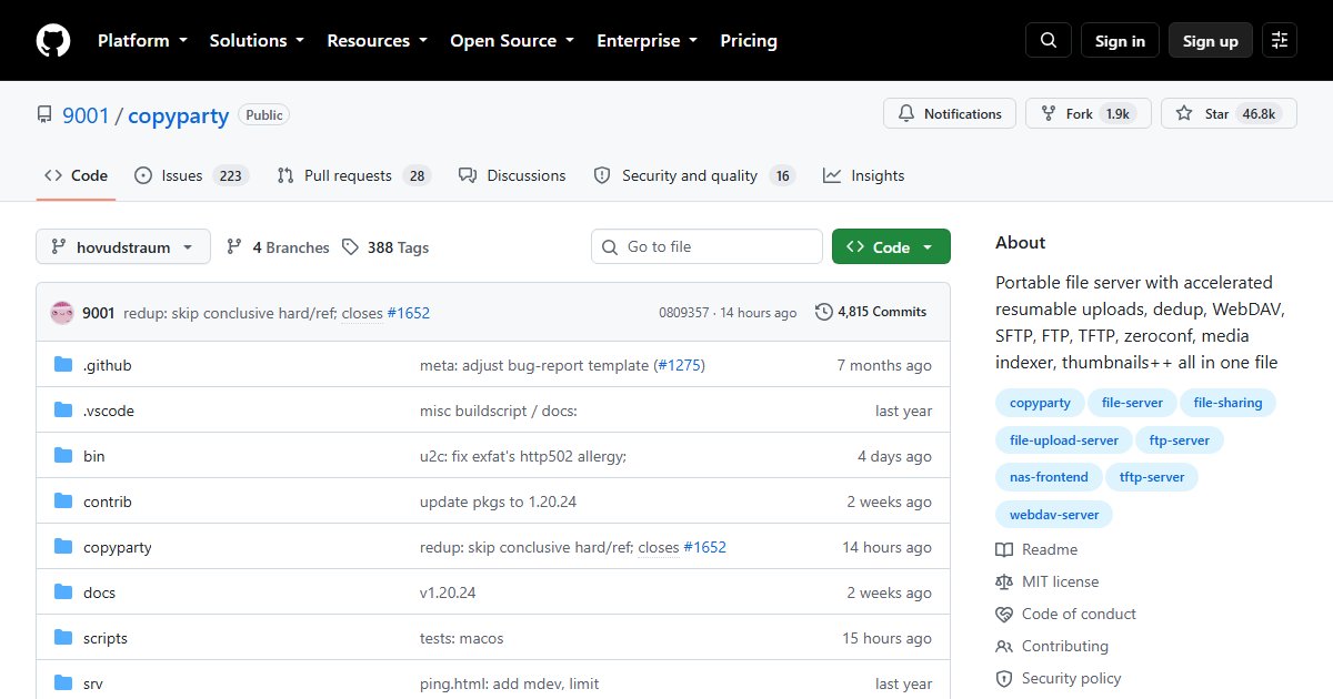 Copyparty: A Portable File Server That Speaks Every Protocol