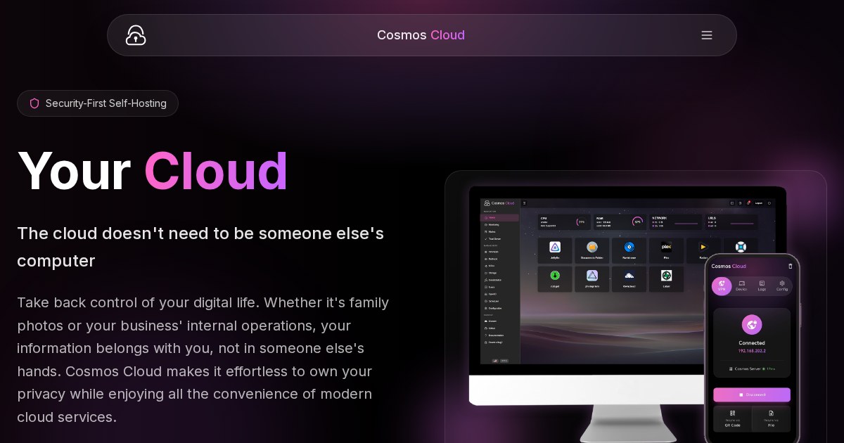 Cosmos: Home server application gateway and manager