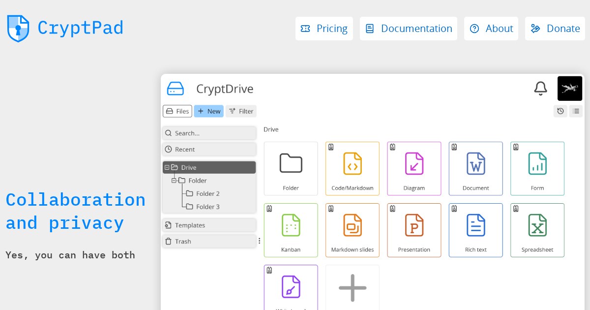 CryptPad: End-to-end encrypted and open-source collaboration