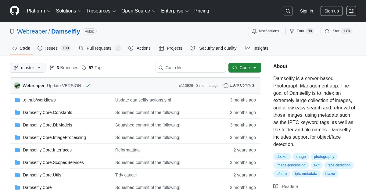 Damselfly: Server-based photograph management app