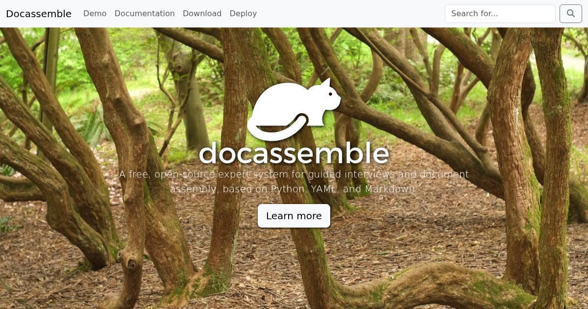 Docassemble: System for guided interviews and document assembly