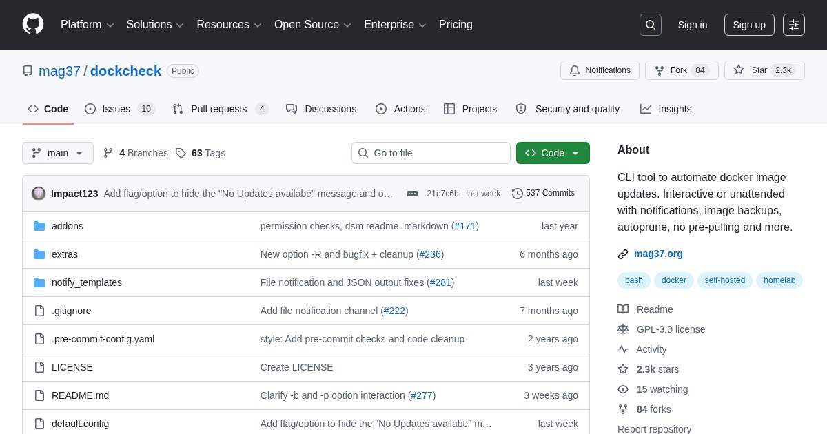 Dockcheck: CLI tool to automate Docker image updates