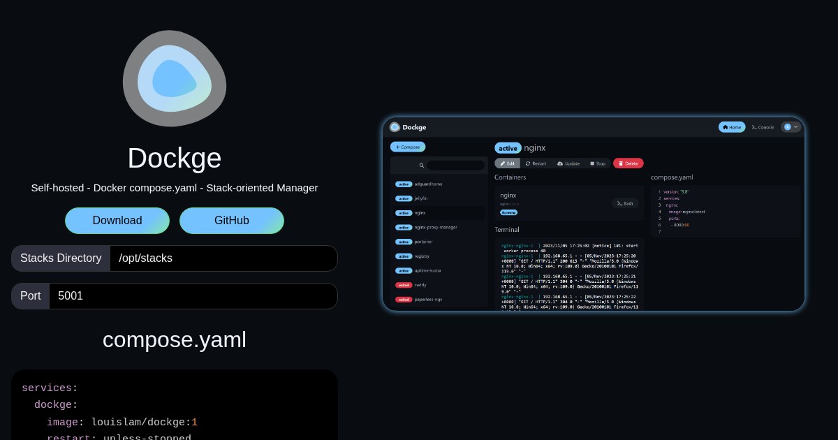 Dockge: Easy-to-use docker compose stack manager