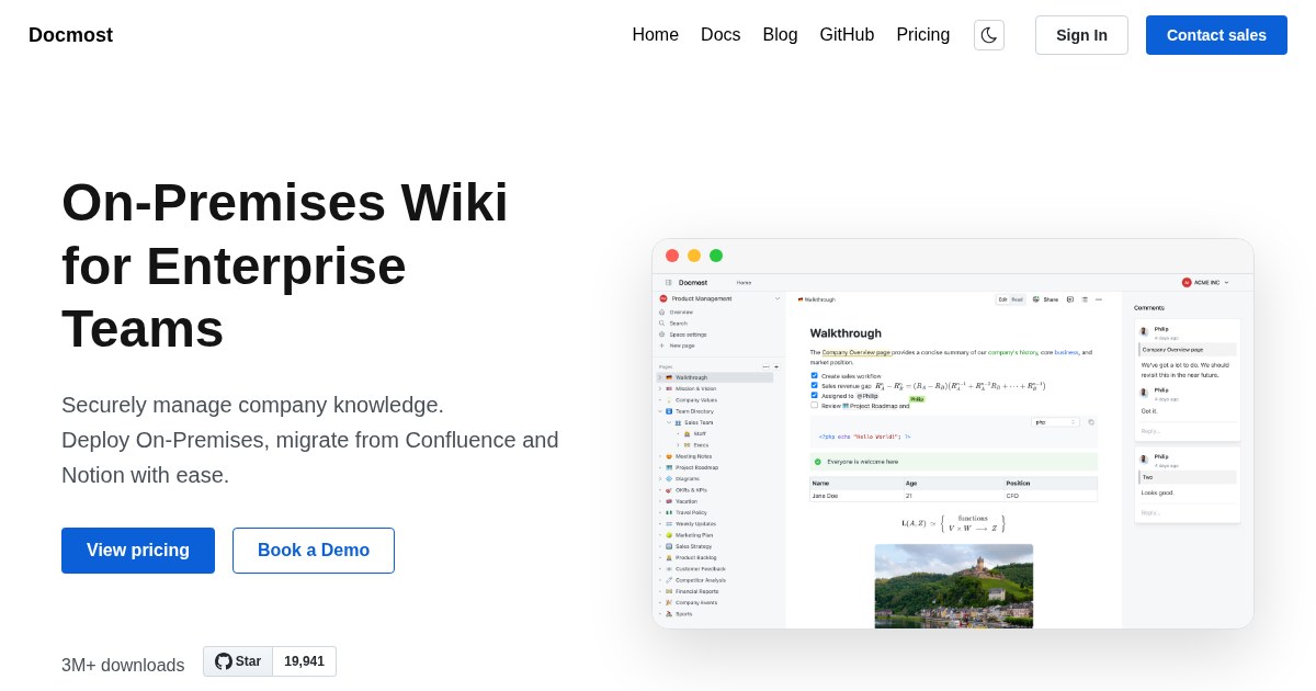 Docmost: Collaborative documentation and wiki software