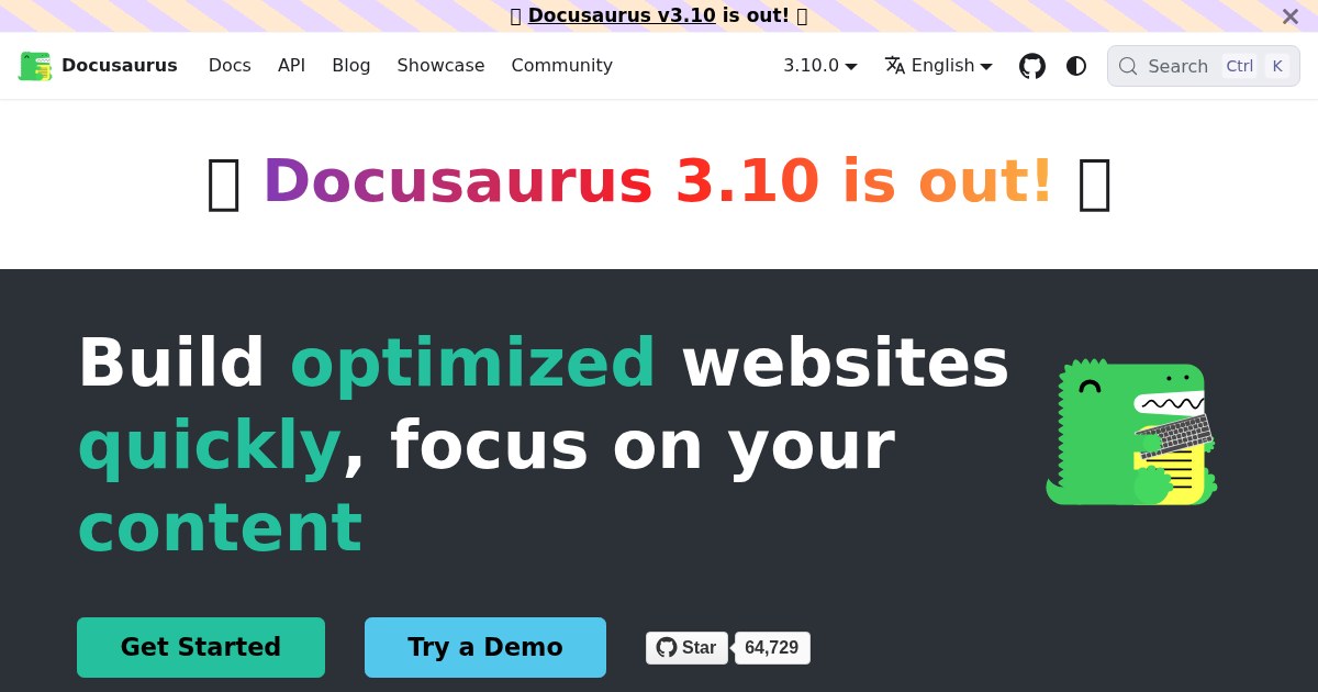 Docusaurus: Easy to maintain open-source documentation