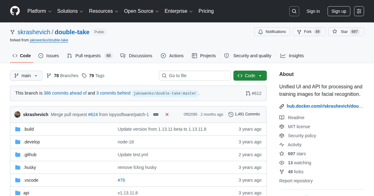 Double Take: Unified UI and API for processing and training