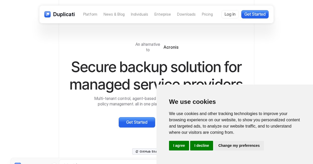 Duplicati: Store securely encrypted backups in the cloud