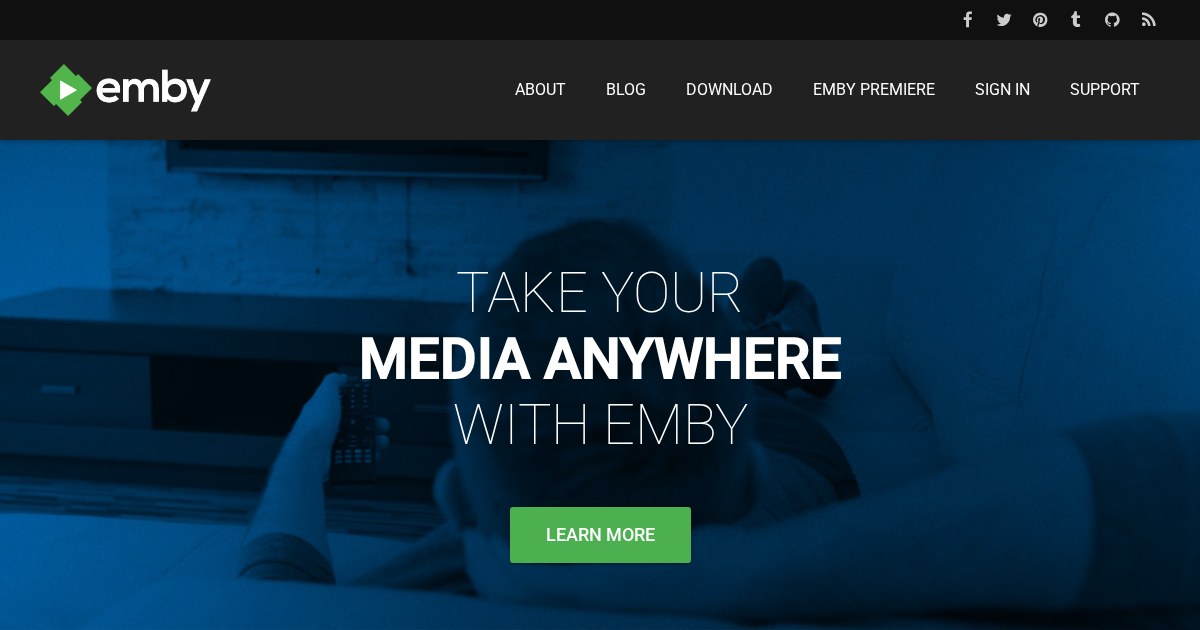Emby: Media server designed to organize, play, and stream audio and video to a variety of devices