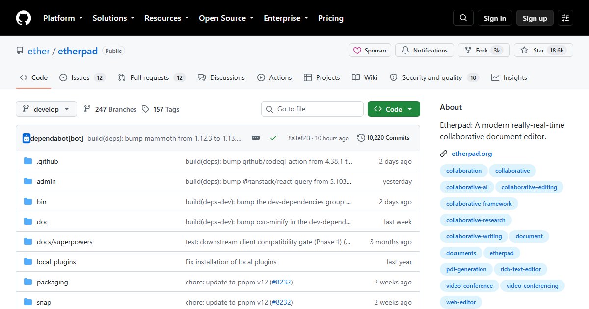 Etherpad: Real-Time Collaborative Writing With Full Authorship History