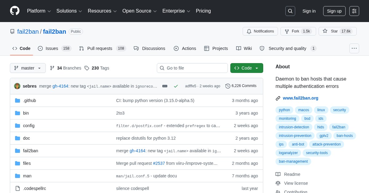 Fail2Ban: Daemon to ban hosts that cause multiple authentication errors