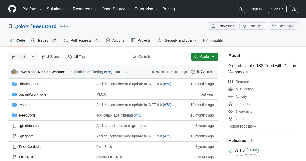 FeedCord: RSS reader with Discord integration