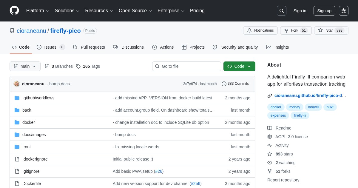 Firefly-Pico: Firefly III companion web app for effortless