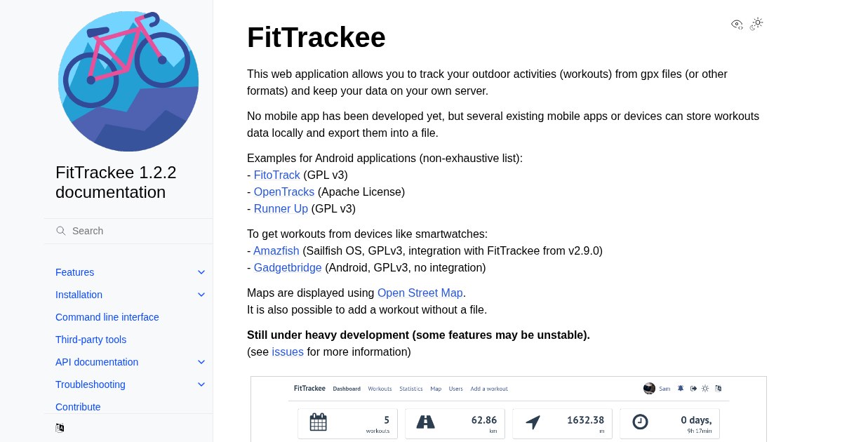 FitTrackee: Self-hosted outdoor activity tracker
