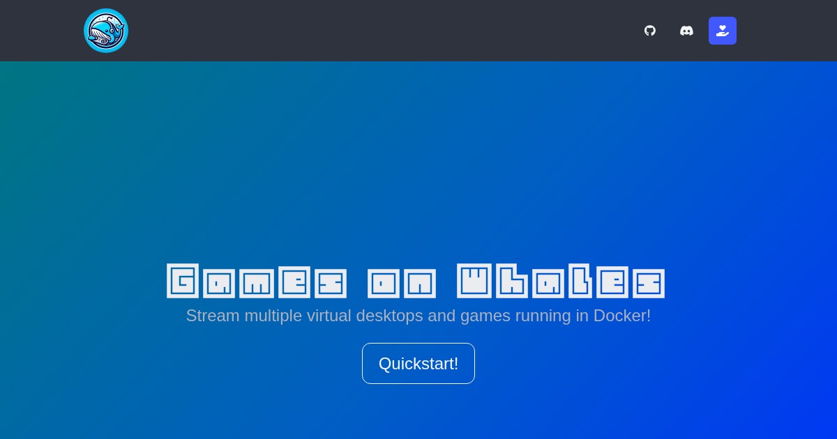 Games on Whales: Stream virtual desktops and games via Docker