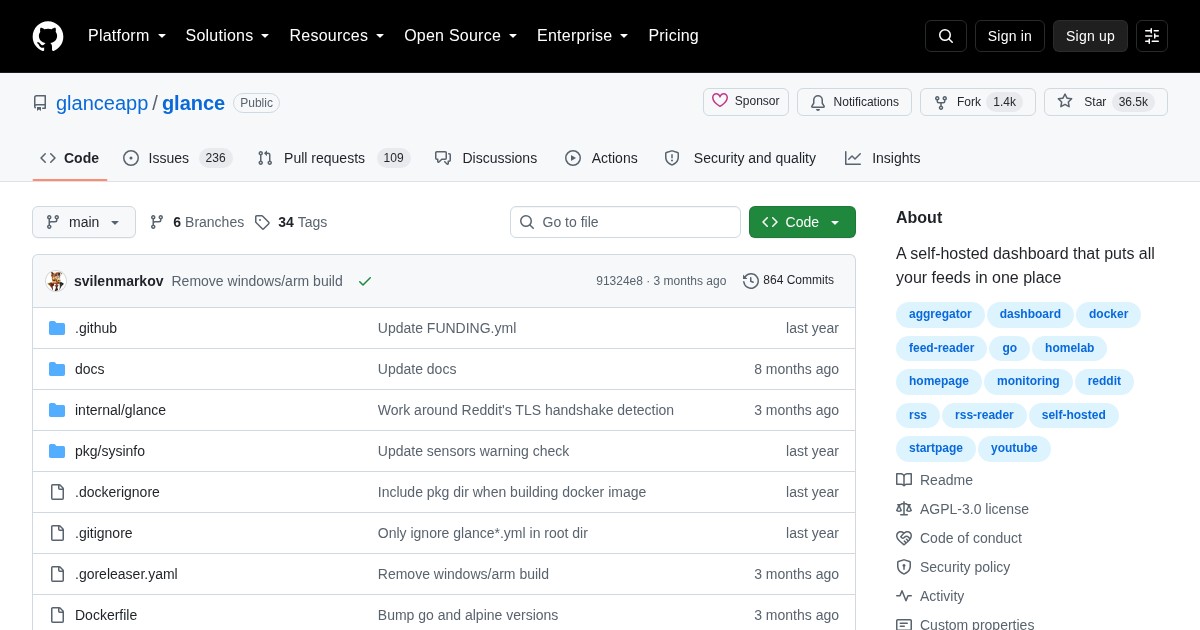 Glance: A Fast, Config-Driven Homelab Dashboard