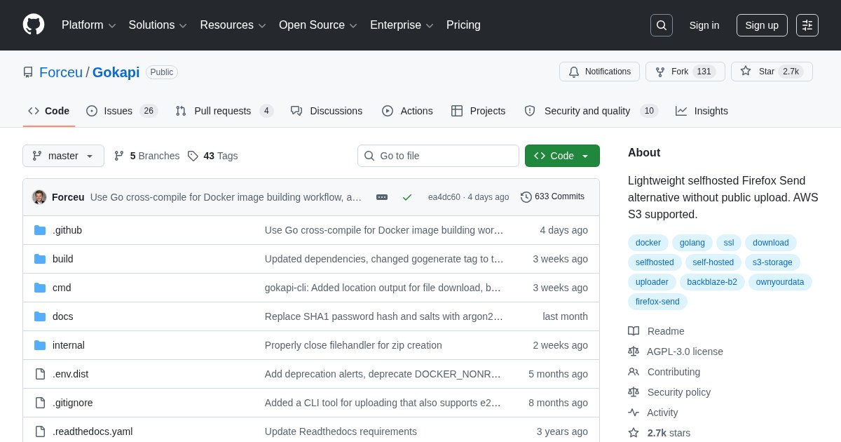 Gokapi: Lightweight server for sharing files that expire