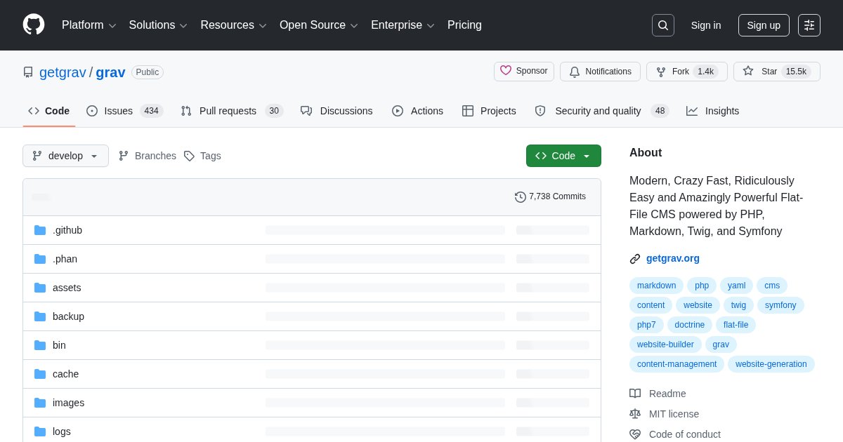 Grav: Fast, simple, and flexible file-based web-platform