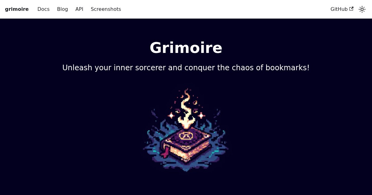 Grimoire: Bookmark manager for wizards