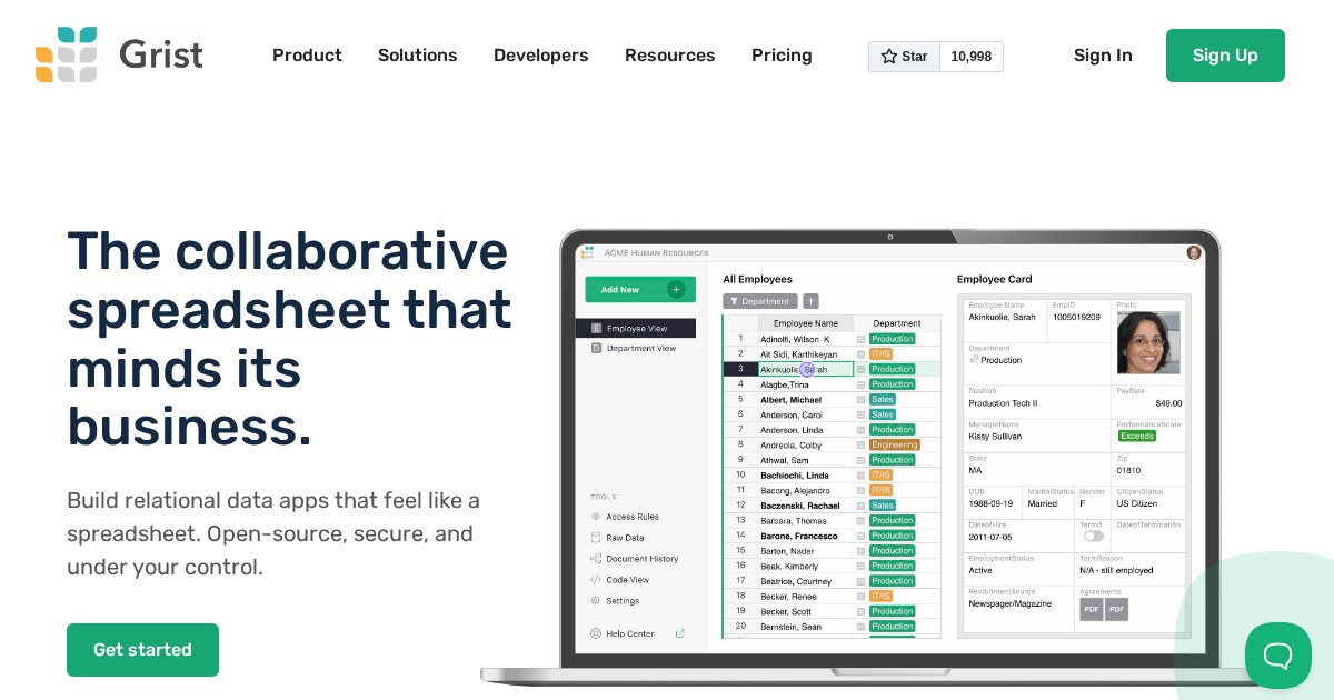 Grist: Modern relational spreadsheets