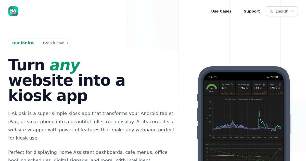 HA Kiosk: Kiosk Mode App for Home Assistant