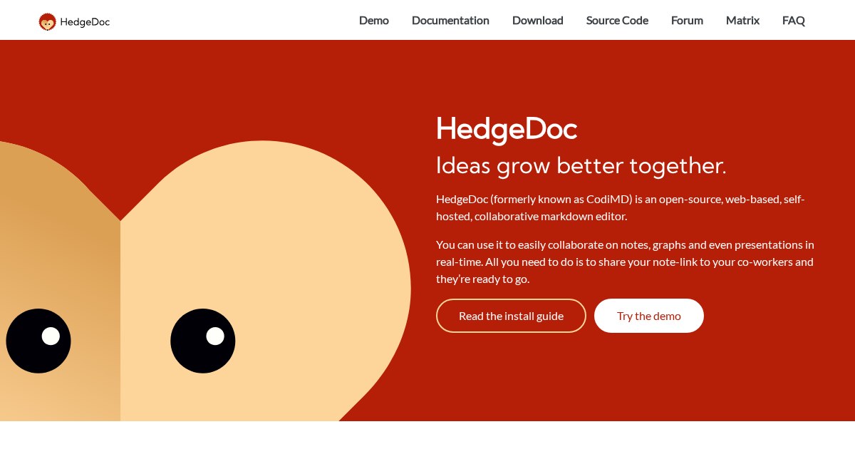 HedgeDoc: Real-time and collaborative Markdown notes