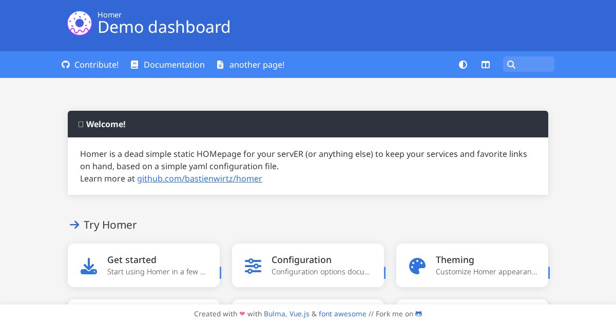 Homer: What You Need to Know: Simple static homepage for server applications