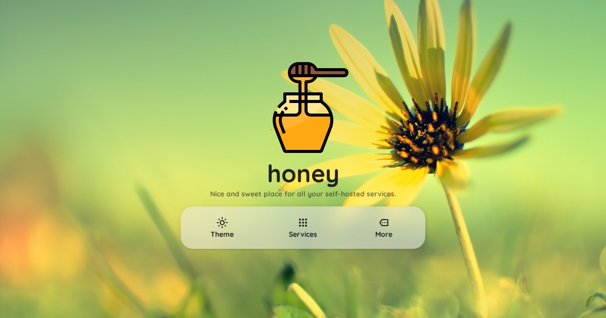 Honey: Simple Dashboard for Self-Hosted Services