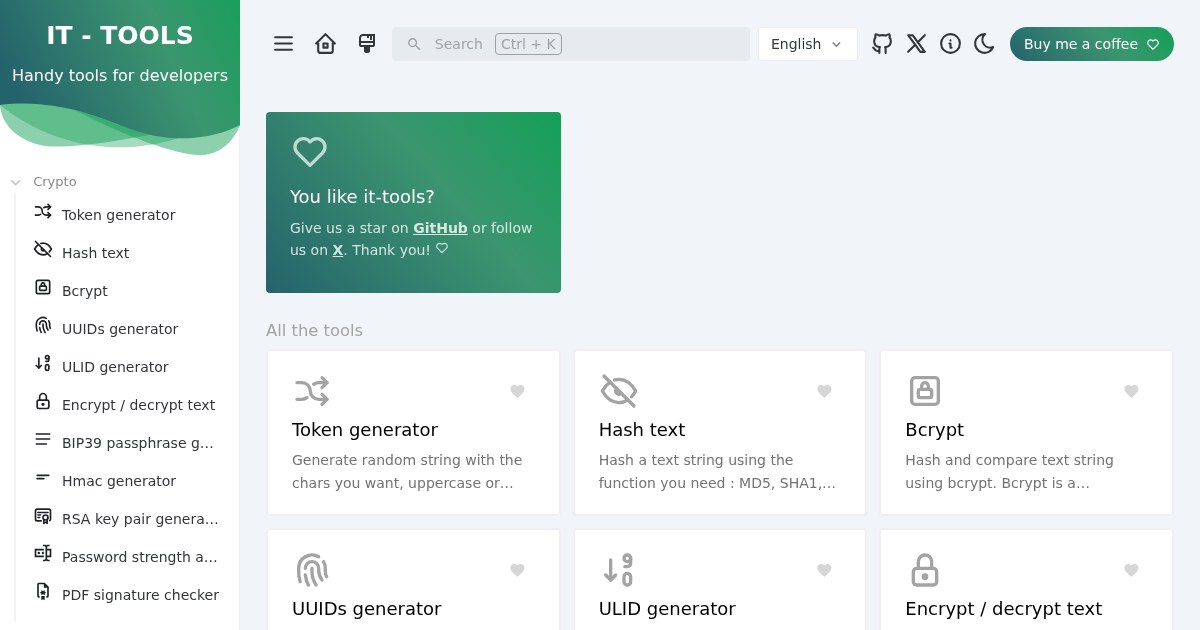 IT Tools: Self-Hosted Developer Utility Collection