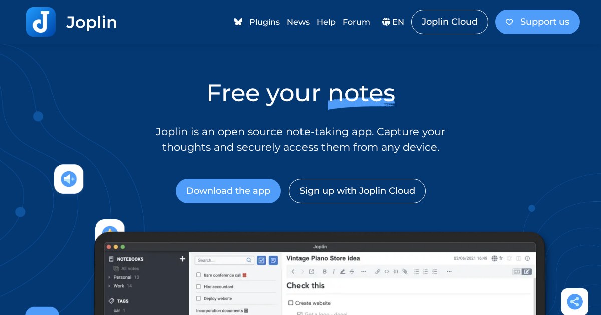 So Many People Self-Host Joplin: Secure note-taking and to-do app with synchronization capabilities