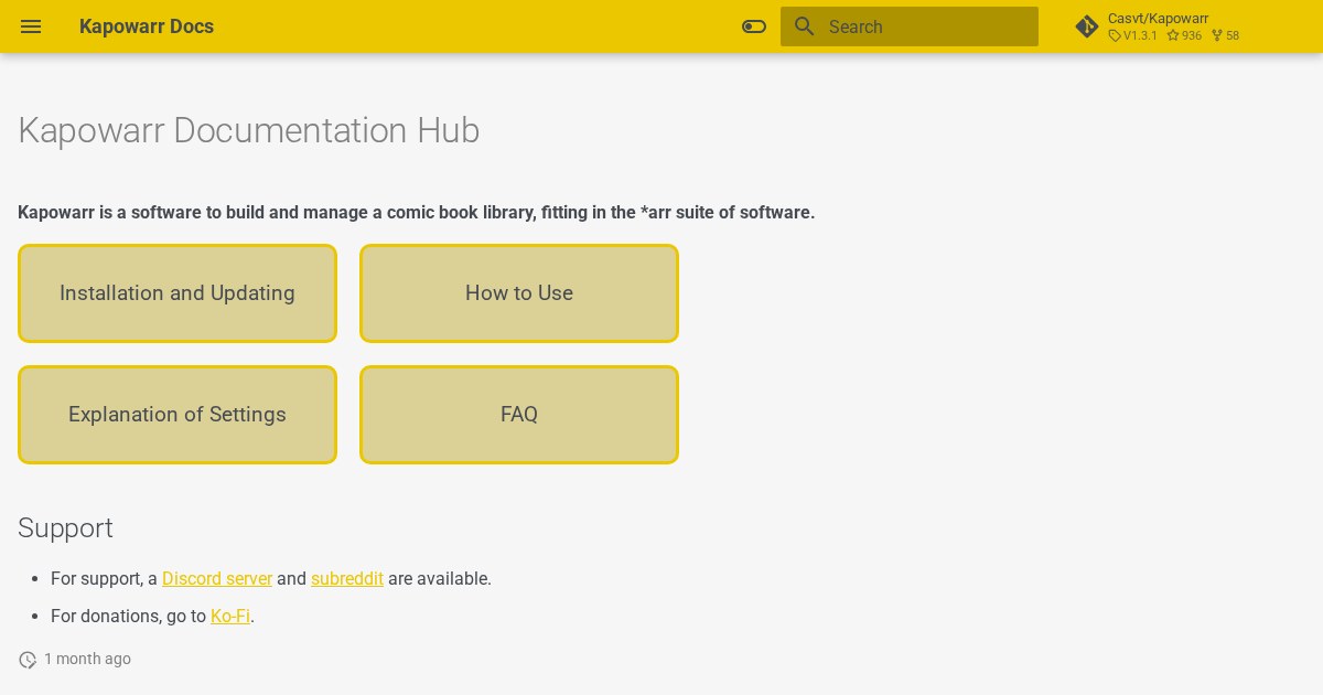 Kapowarr: Comic Book Library Manager