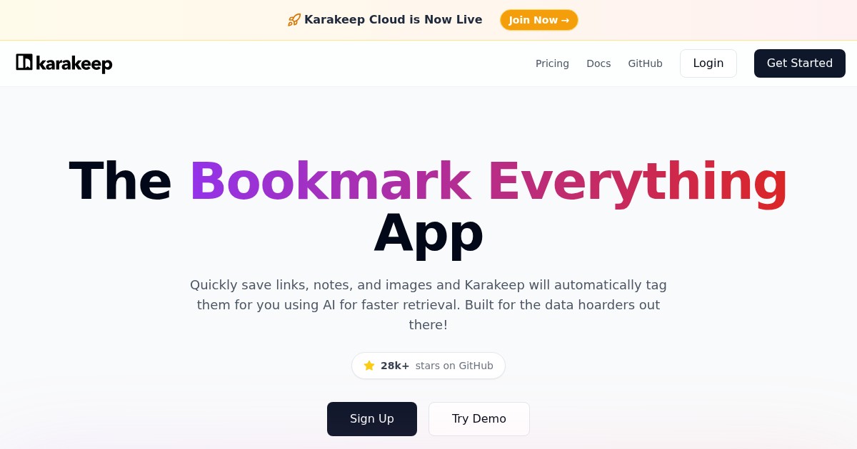 Karakeep (formerly Hoarder): Bookmark Everything With AI Tagging