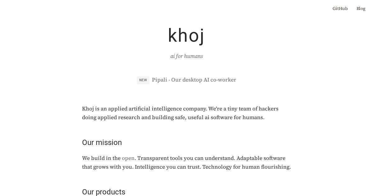 Khoj: A Personal AI That Searches Your Own Notes