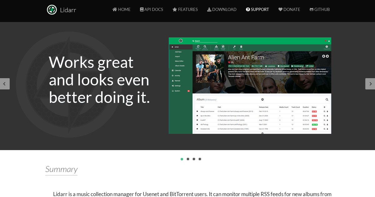 Lidarr: Music collection and download manager