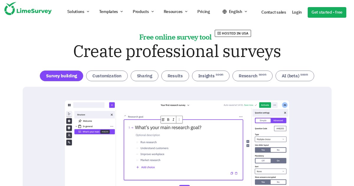 LimeSurvey: Open-source survey software with advanced features