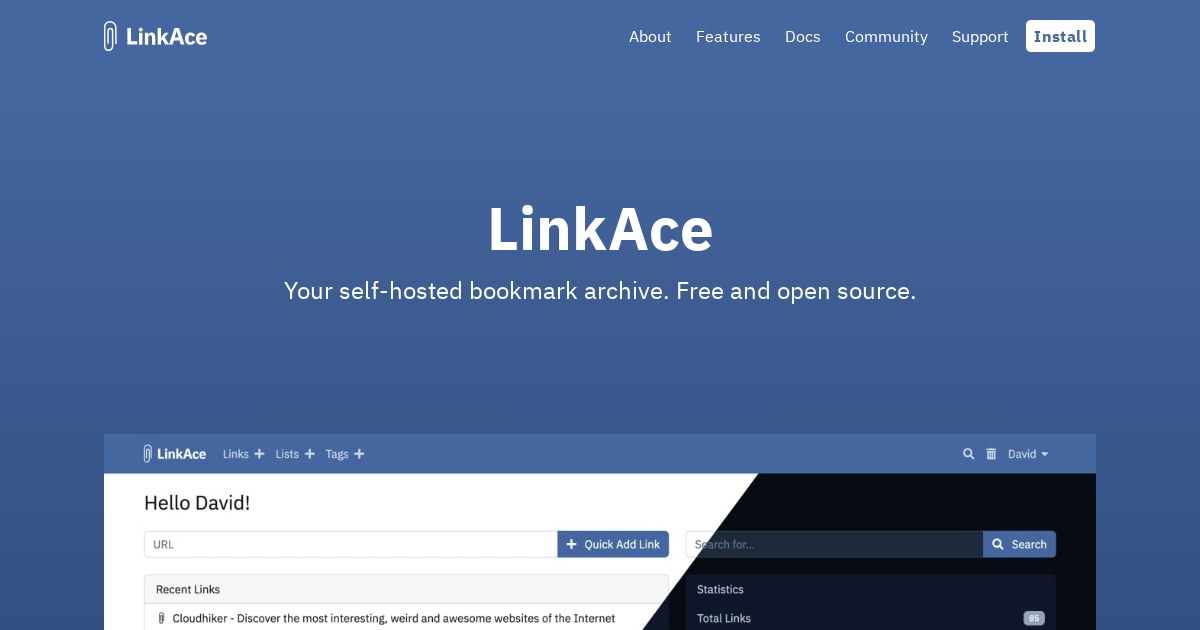 LinkAce: Self-hosted archive for collecting links to your favorite websites and pages