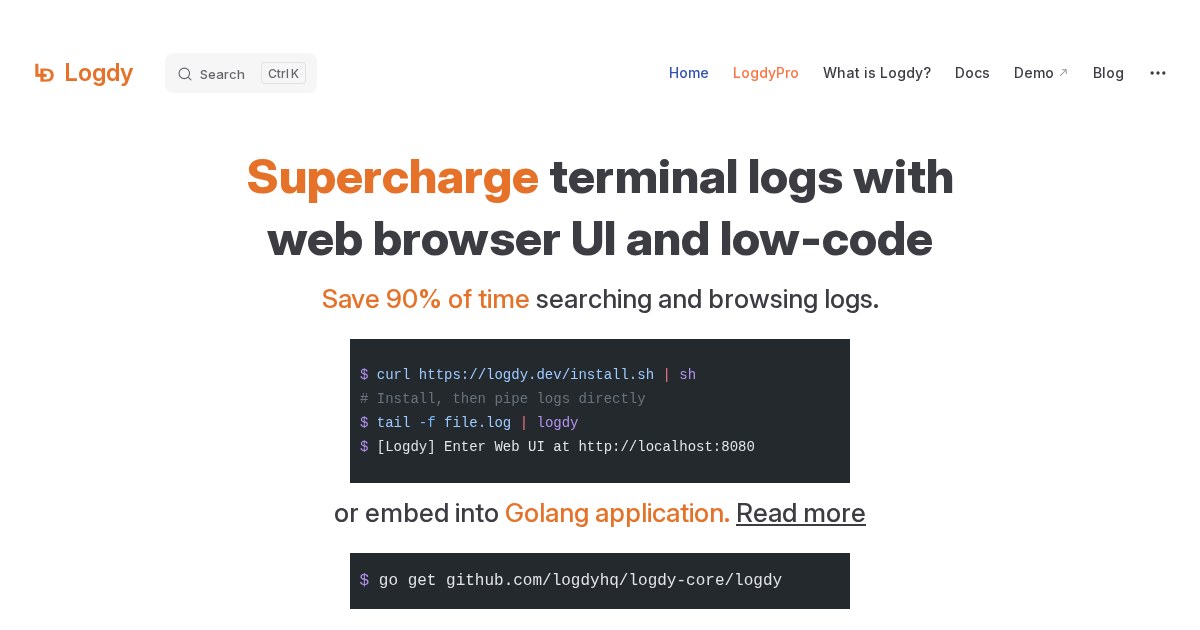 Logdy: Web-based real-time log viewer