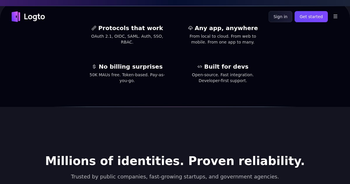 Logto: Identity infrastructure for developers