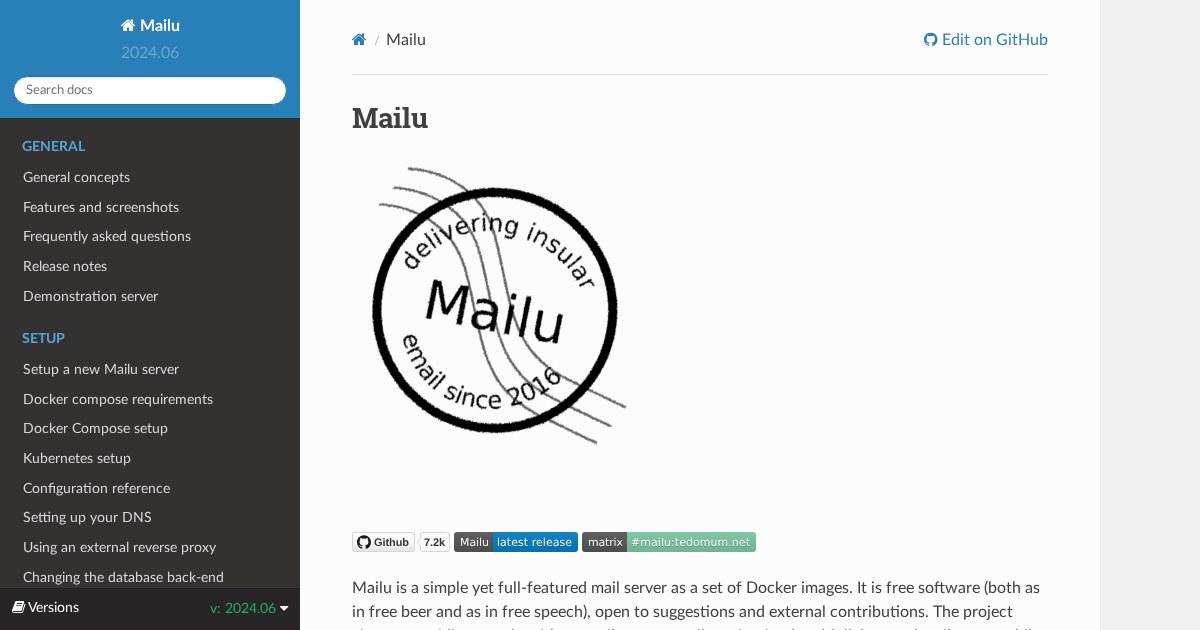 Mailu: simple yet full-featured mail server as a set of Docker images