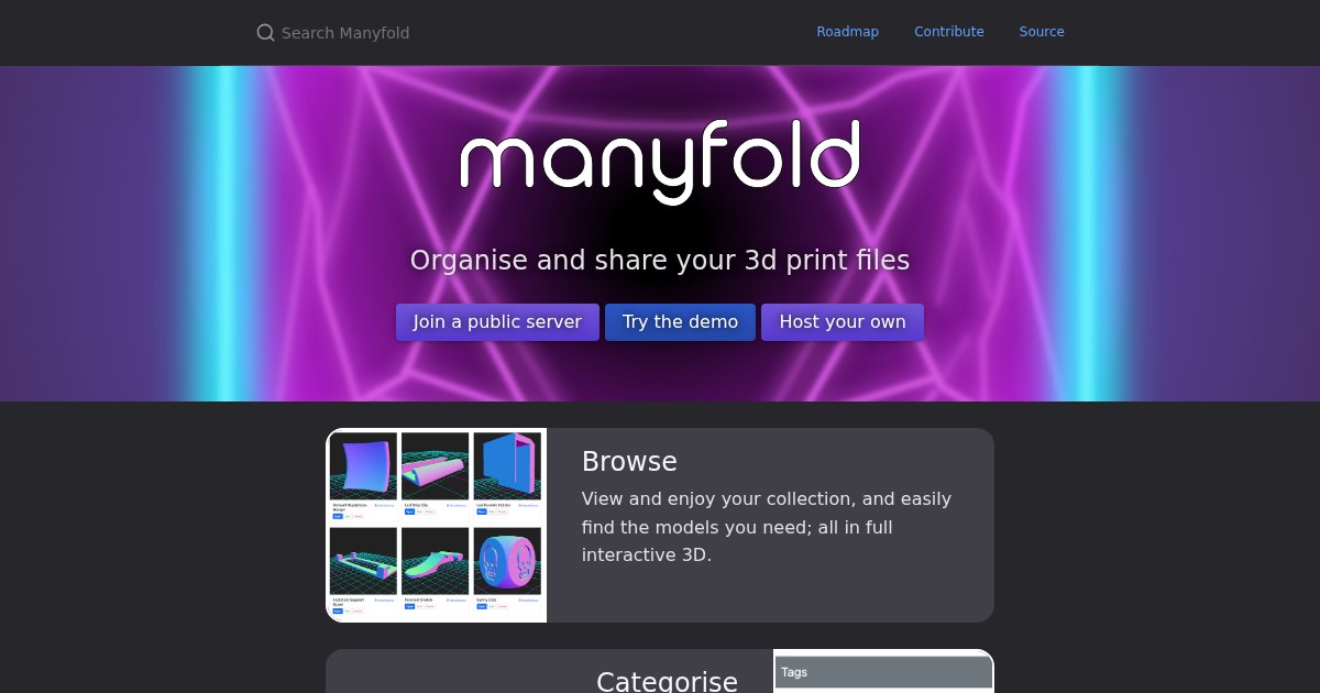 Manyfold: Self-hosted digital asset manager for 3D print