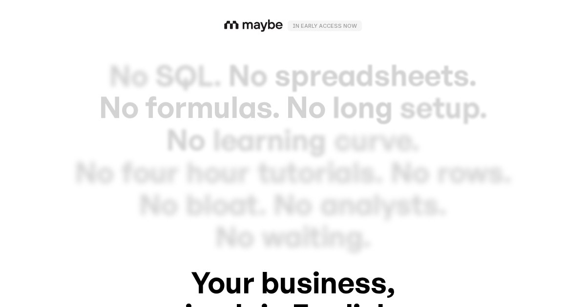 Maybe: Fully transparent, open-source, community-backed