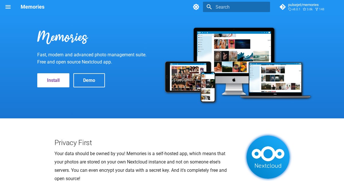 Memories: Fast, modern, and advanced photo management Nextcloud app