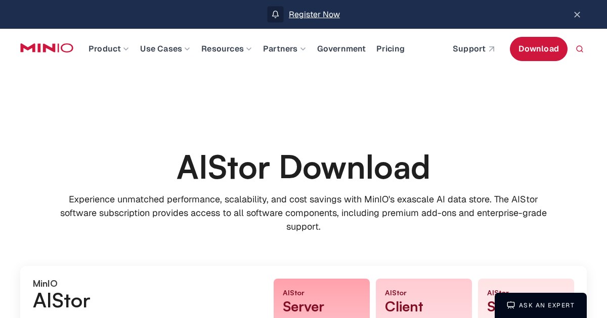 Minio: High performance object storage