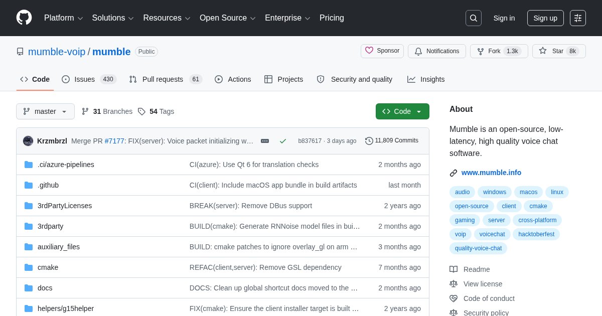 Mumble: Open-source, low-latency, high quality voice chat