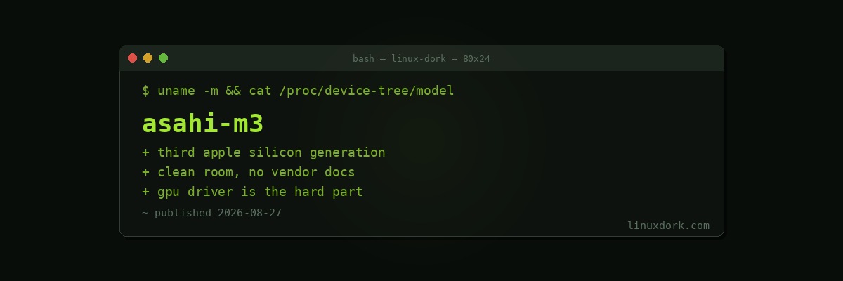 Asahi Linux Nears Official Support for Apple M3 Macs