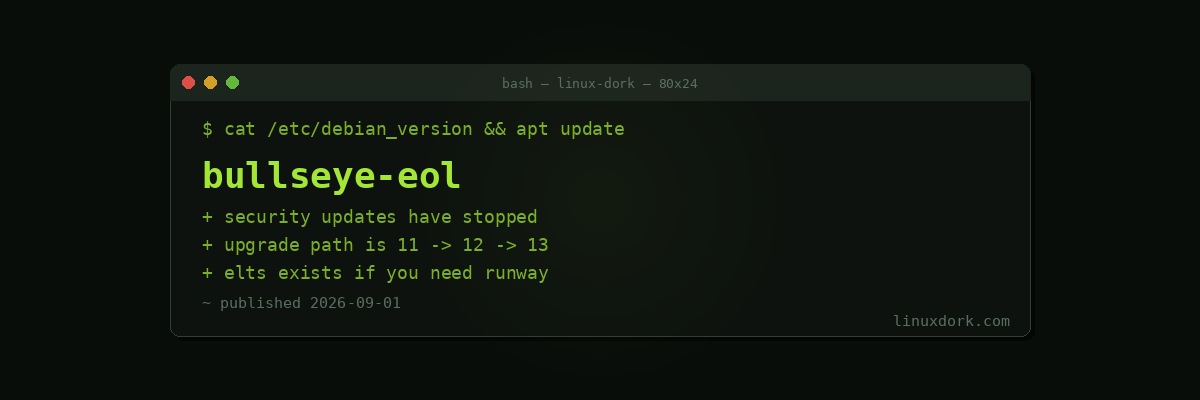 Debian 11 Bullseye Is Now Officially Unsupported