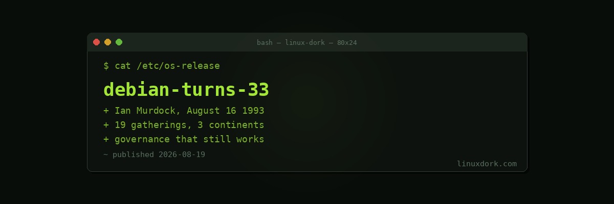 Debian Turns 33, and Debian Day Draws 19 Gatherings Across Three Continents