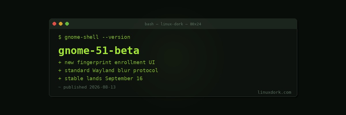 GNOME 51 Beta: New Fingerprint Enrollment UI and Standardized Wayland Blur