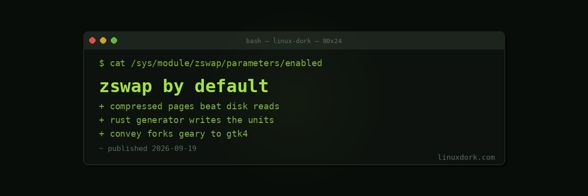 GNOME OS Enables Zswap by Default, and Geary Finally Gets a Maintained Fork