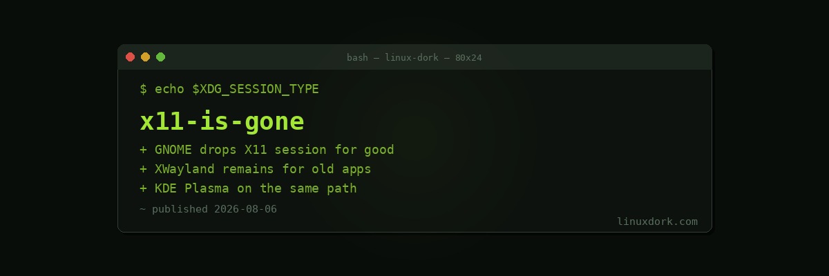 GNOME Has Fully Dropped X11: Wayland Is Now the Default Everywhere